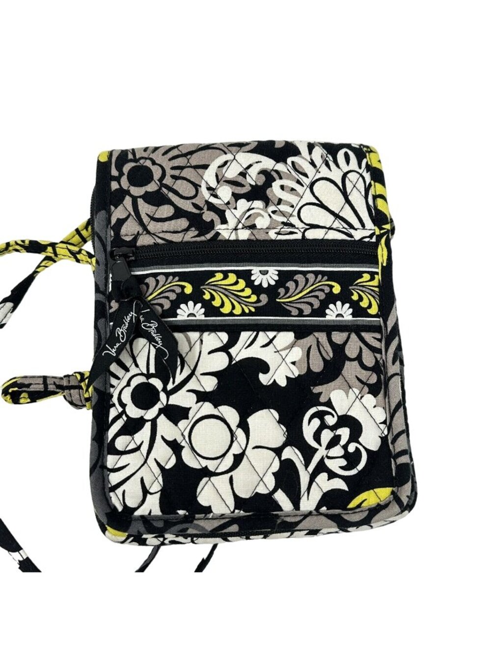 Vera Bradley Baroque Mini Hipster Crossbody Bag Black Yellow